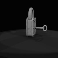 rusted-iron-steel-padlock-with-inserted-skeleton-key — thumbnail 7