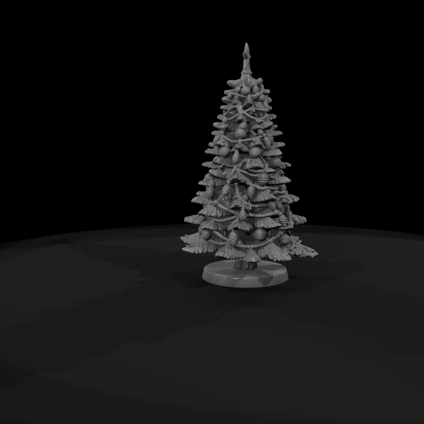 Decorated Christmas Tree with Snowman