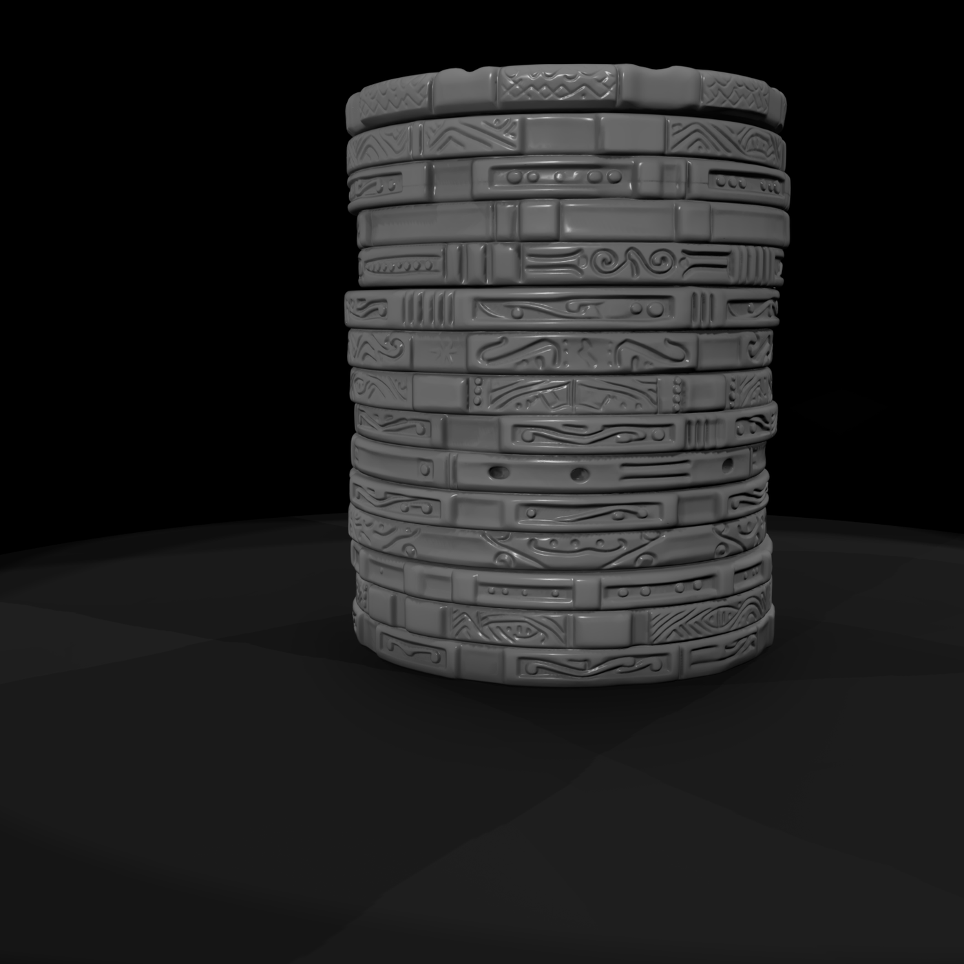 Stack of Ornate Poker Chips