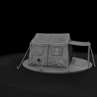 Military Canvas Wall Tent with Awning — thumbnail 8