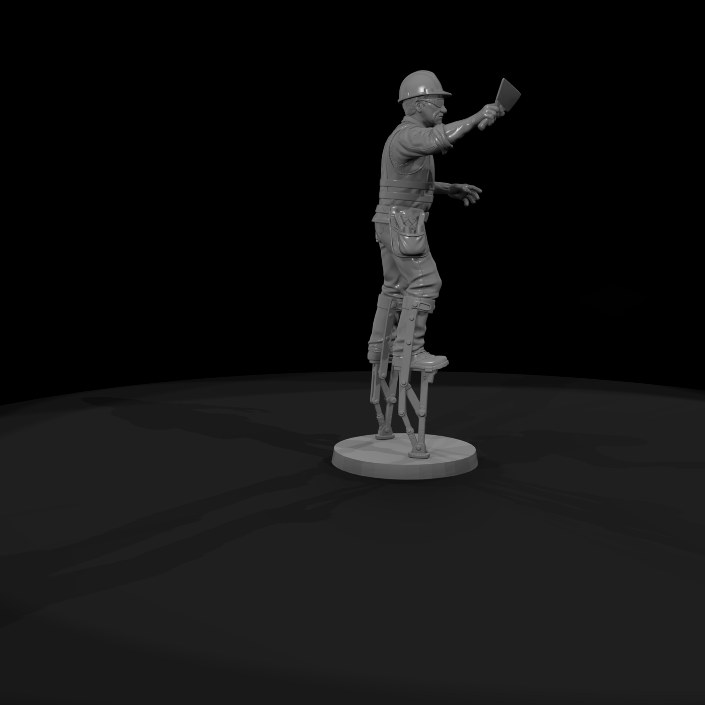 Drywall Finisher on Stilts