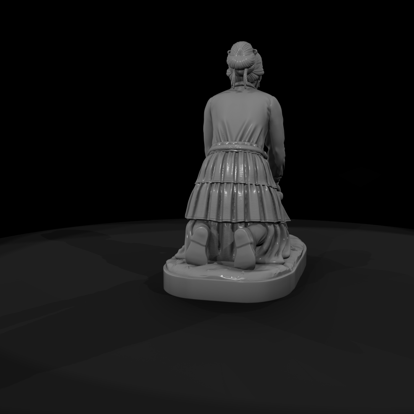 Navajo Woman Grinding Corn