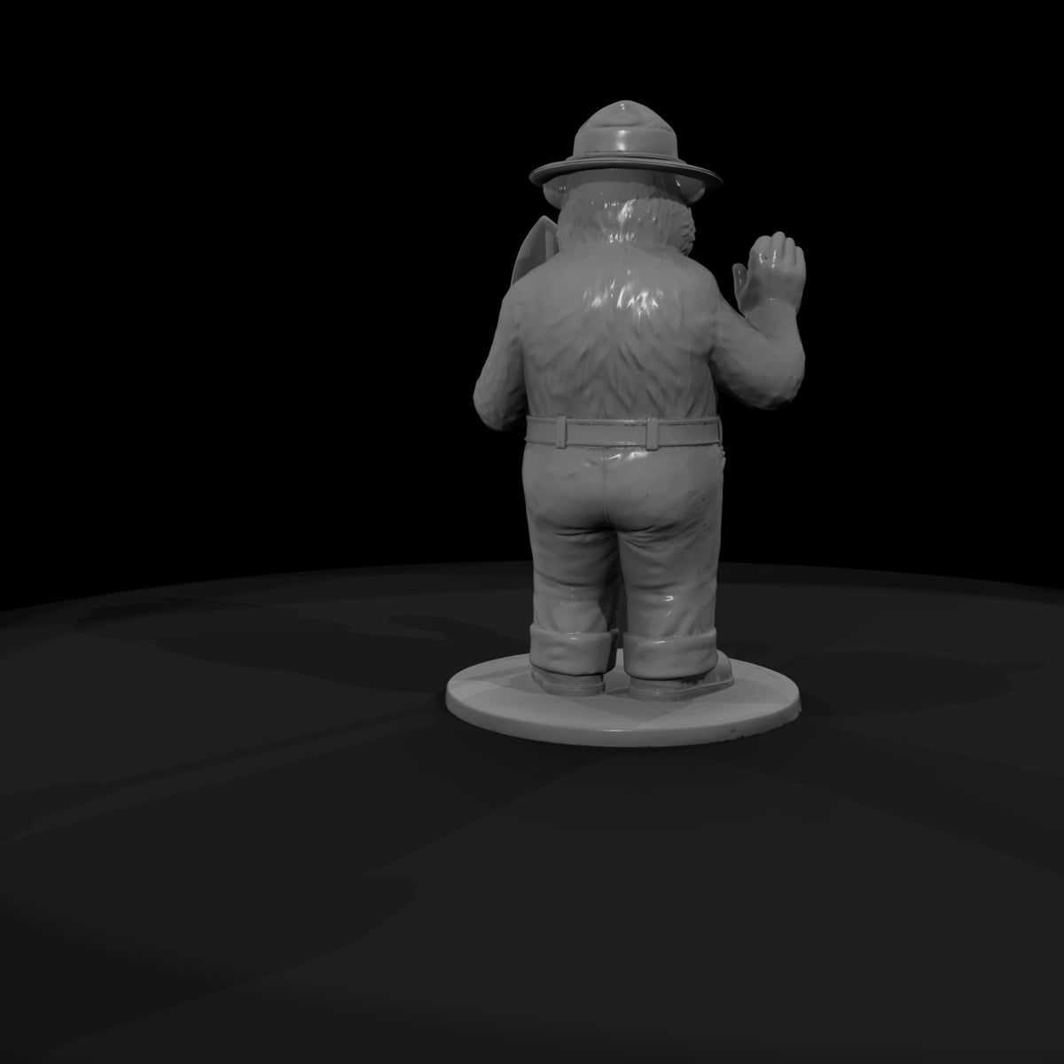ranger-bear-with-shovel-3d-printable-miniature-842931