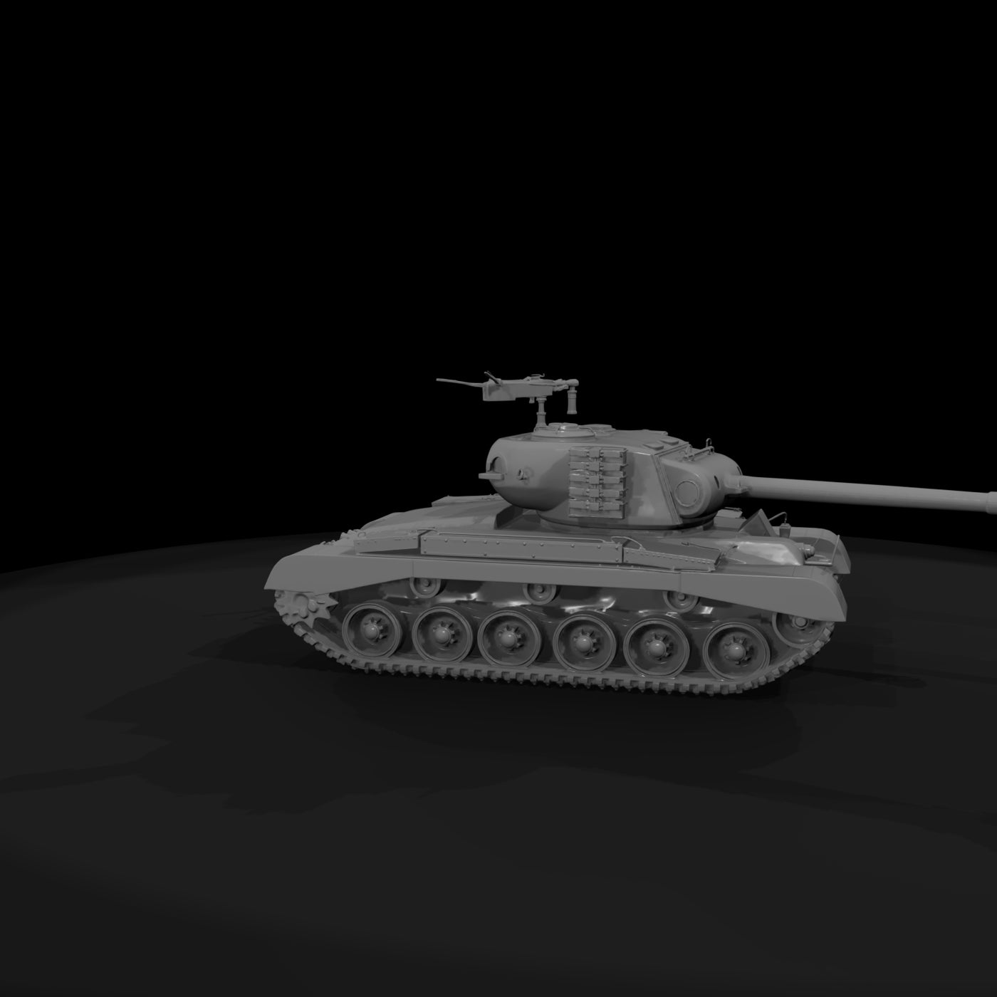 m26-pershing-tank-wwii-diorama-model-1-87-ho-3d-printable-486396