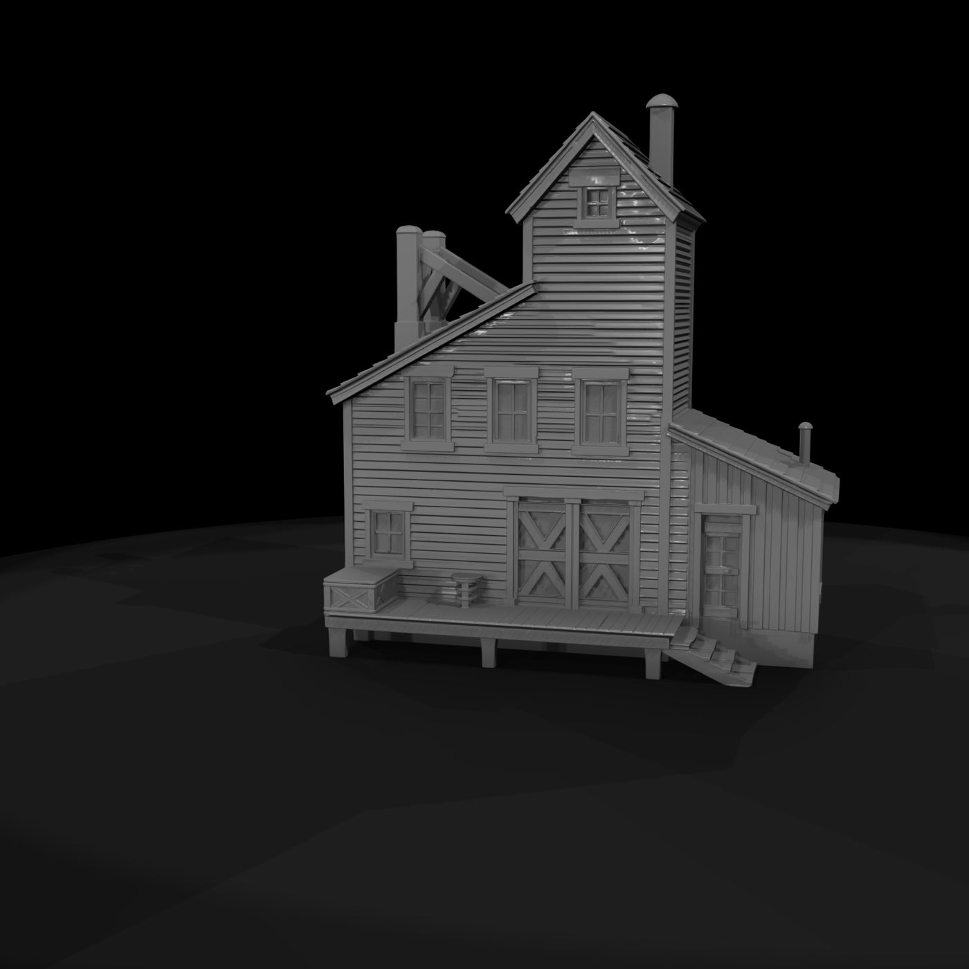 stylized_rustic_wooden_farmhouse_3d_model