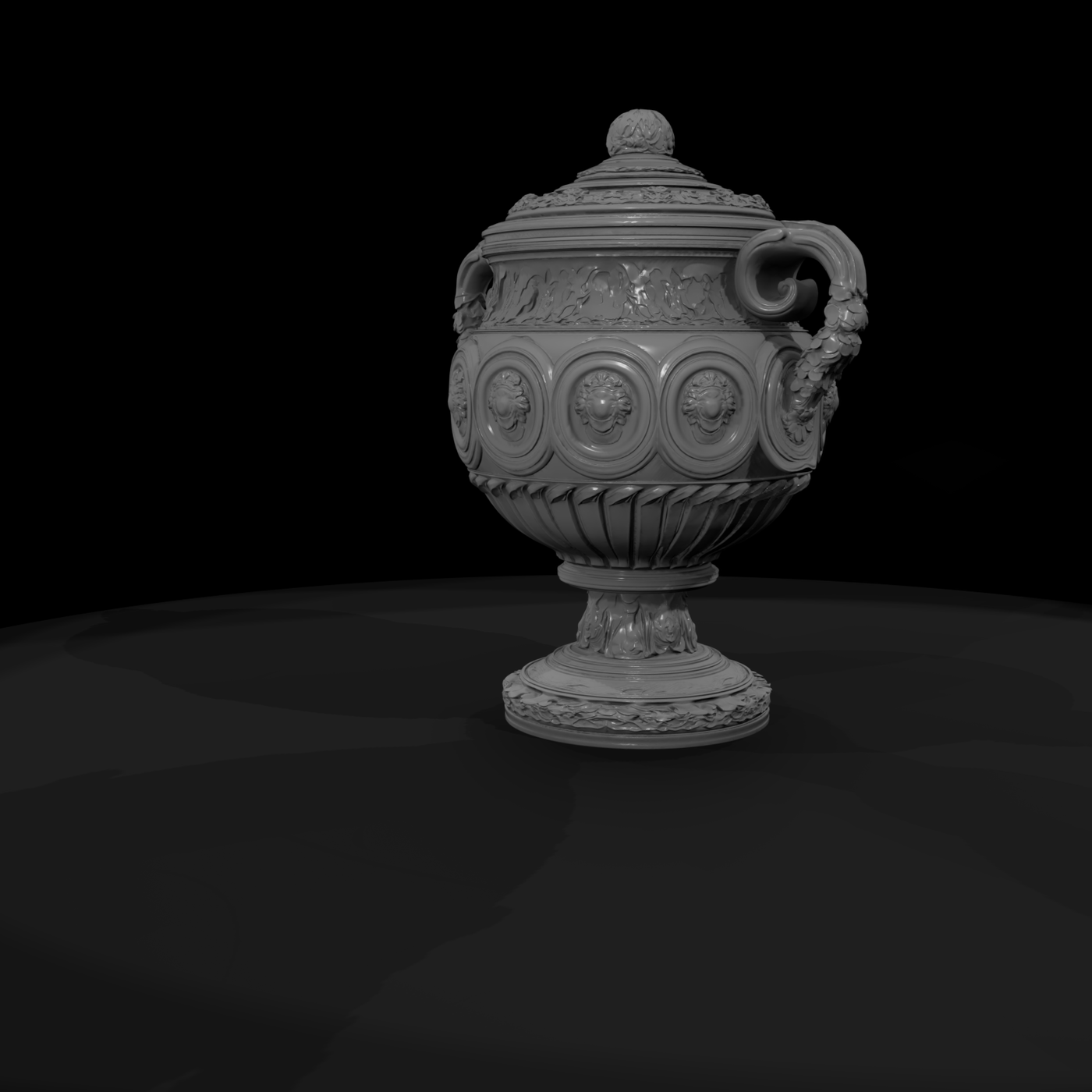 Baroque Lidded Urn — Ornate
