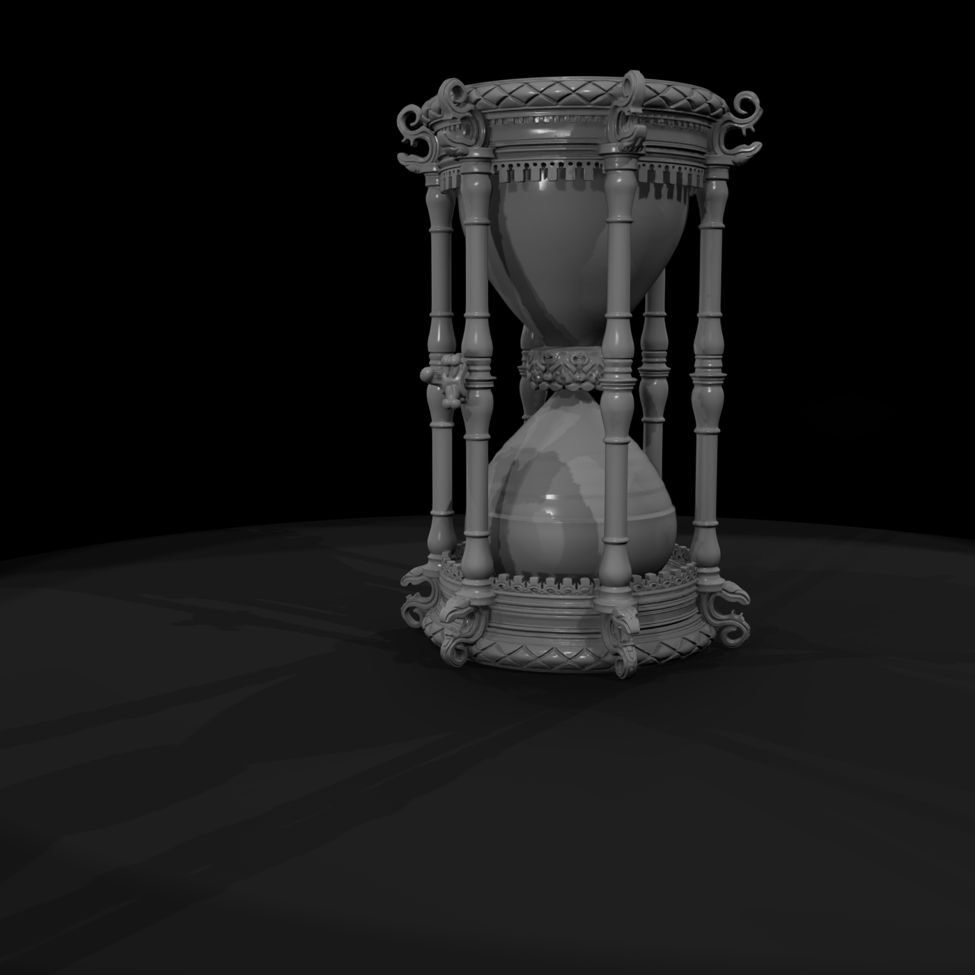 Ornate Baroque Victorian Hourglass