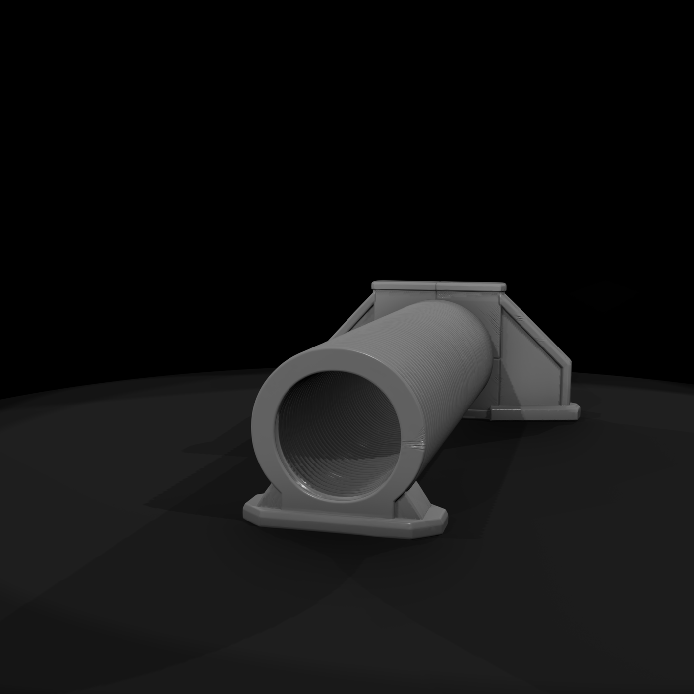 Corrugated Metal Culvert with Headwall