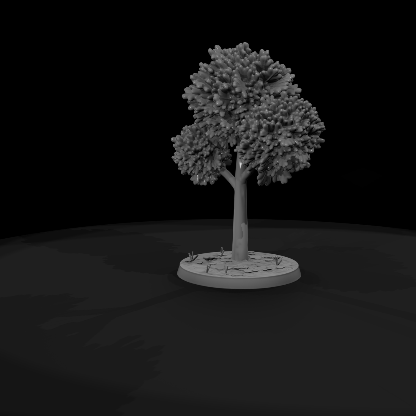Stylized Oak Tree — & Model Railroad