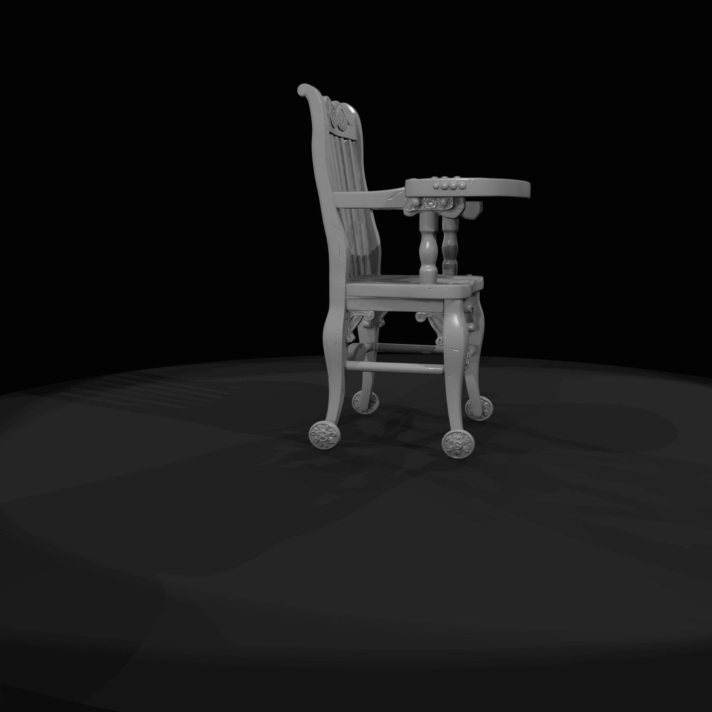 antique-wooden-high-chair