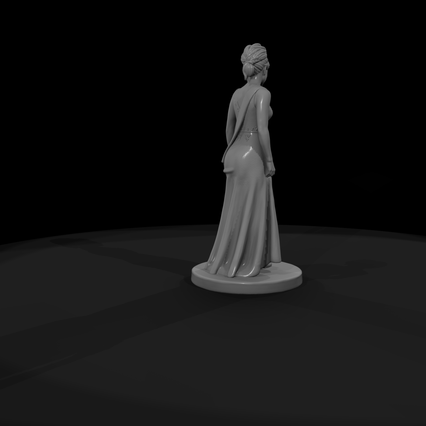 Beauty Pageant Contestant in Evening Gown