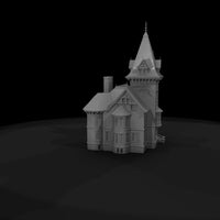 victorian_spired_mansion_3d_architectural_model — thumbnail 7