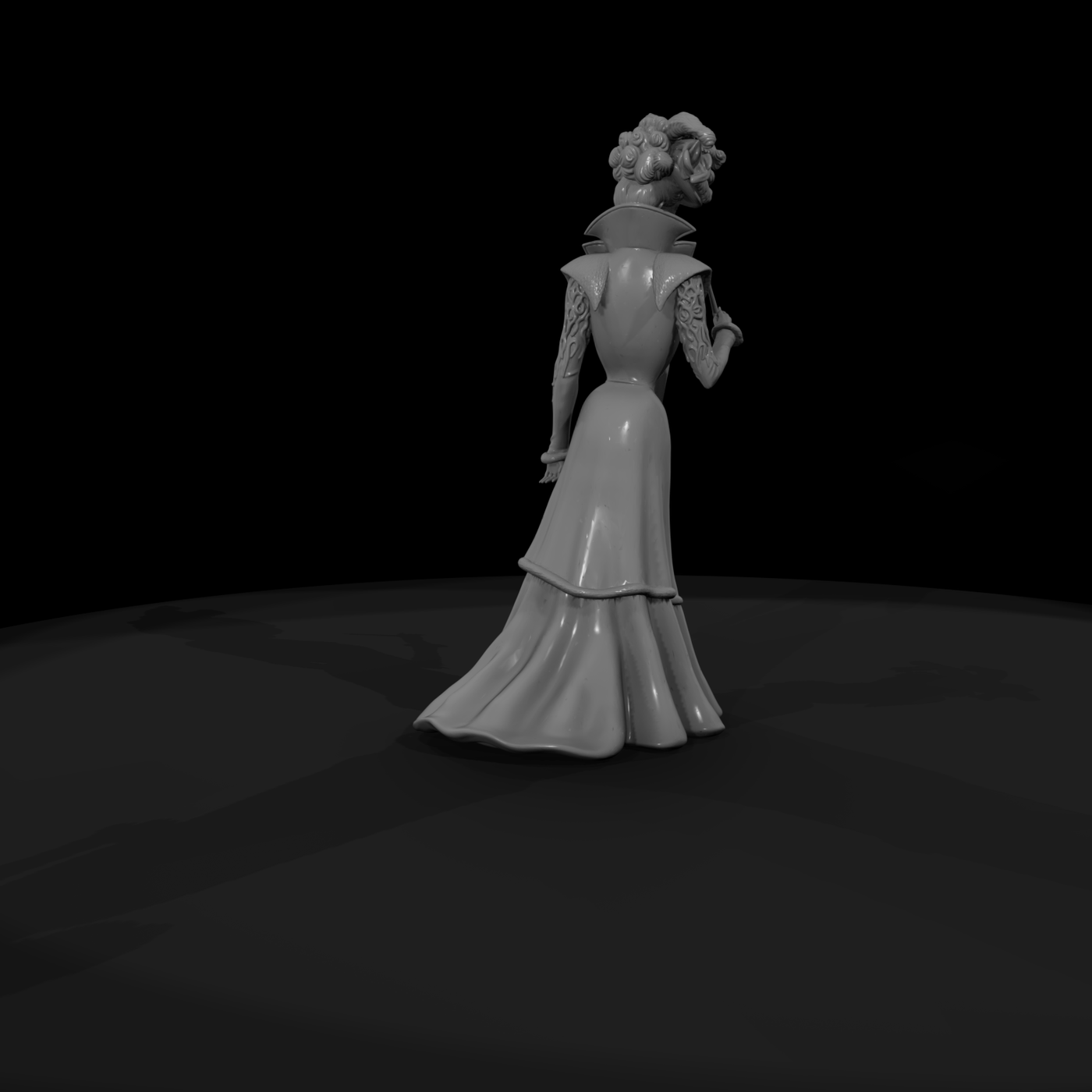 Elegant Noble Sorceress in Gown