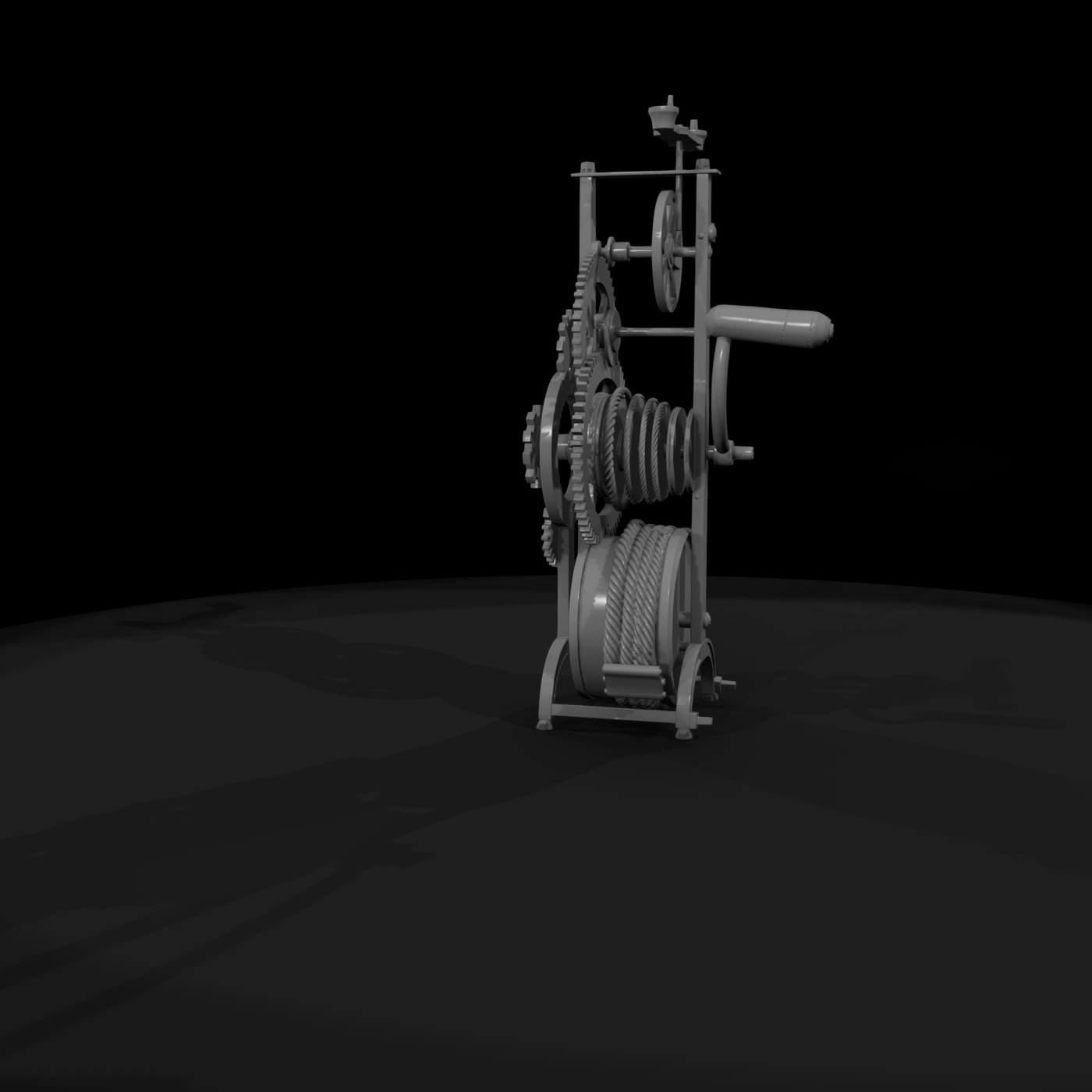 Vintage Hand-Crank Winch