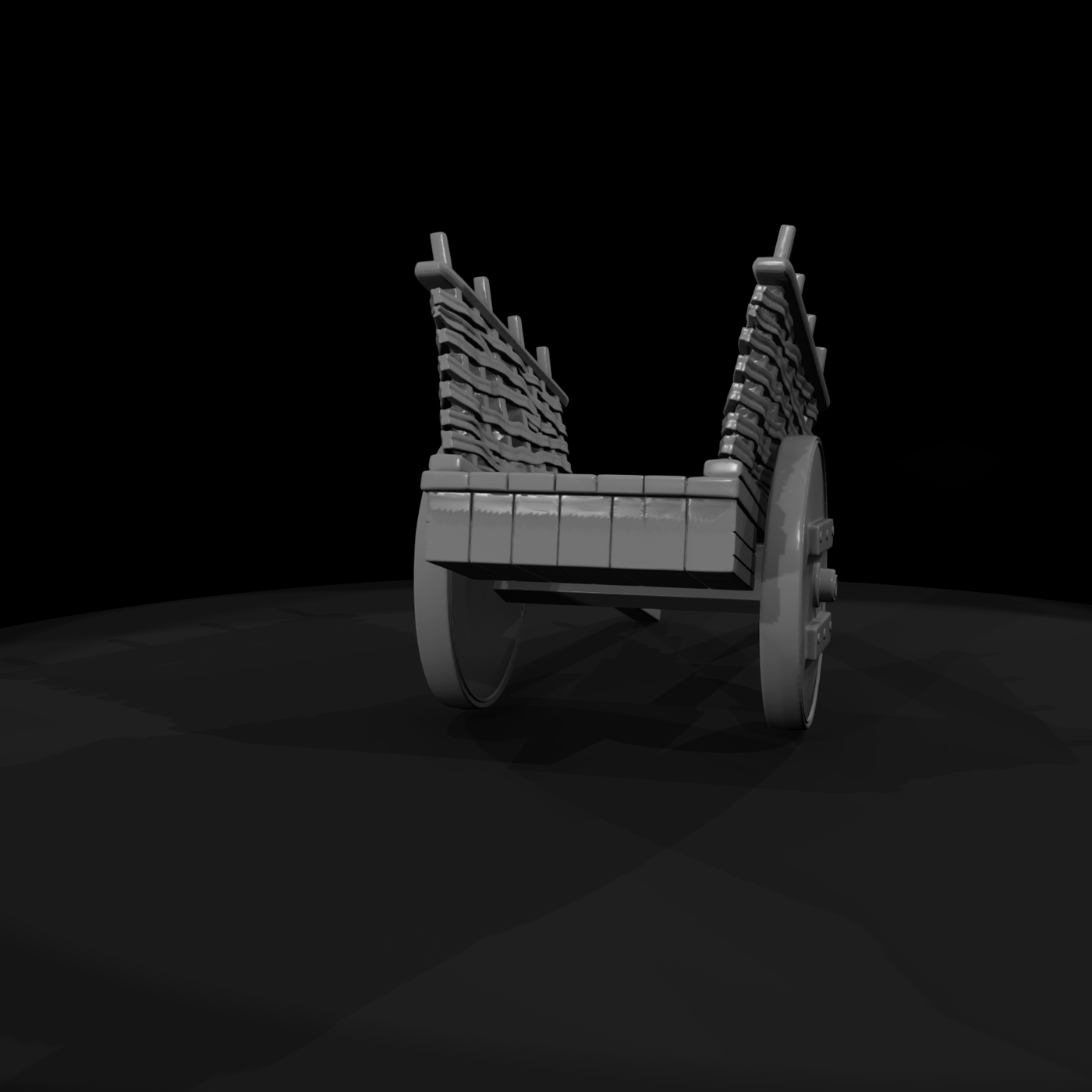 Rustic Wicker Hand Cart