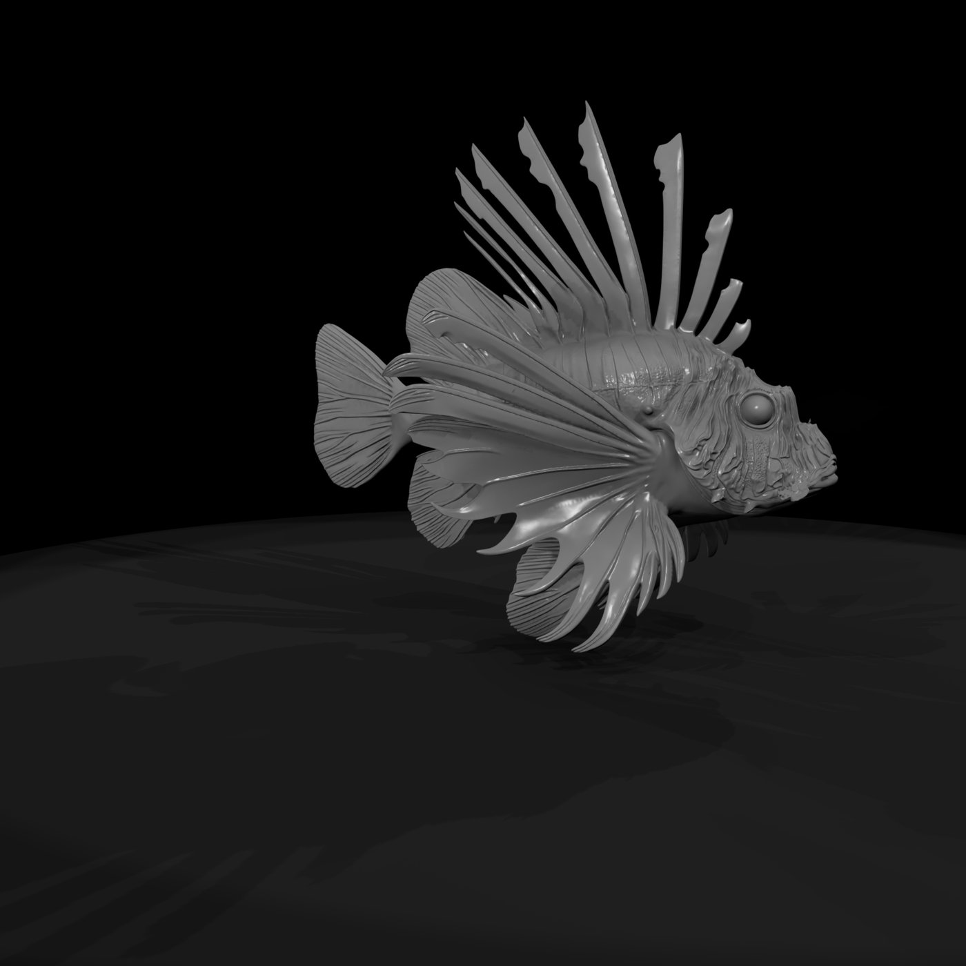Lionfish Sculpture & Aquarium Display
