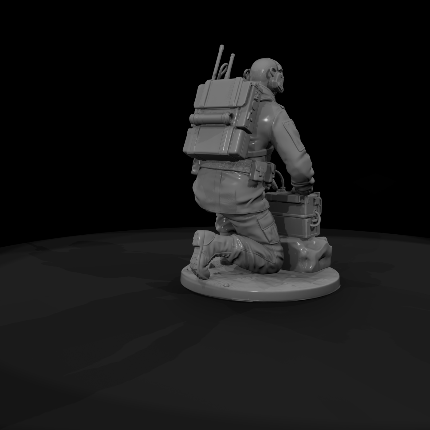 Poparc 0112 Bunker Radio Operator Alternate Pose