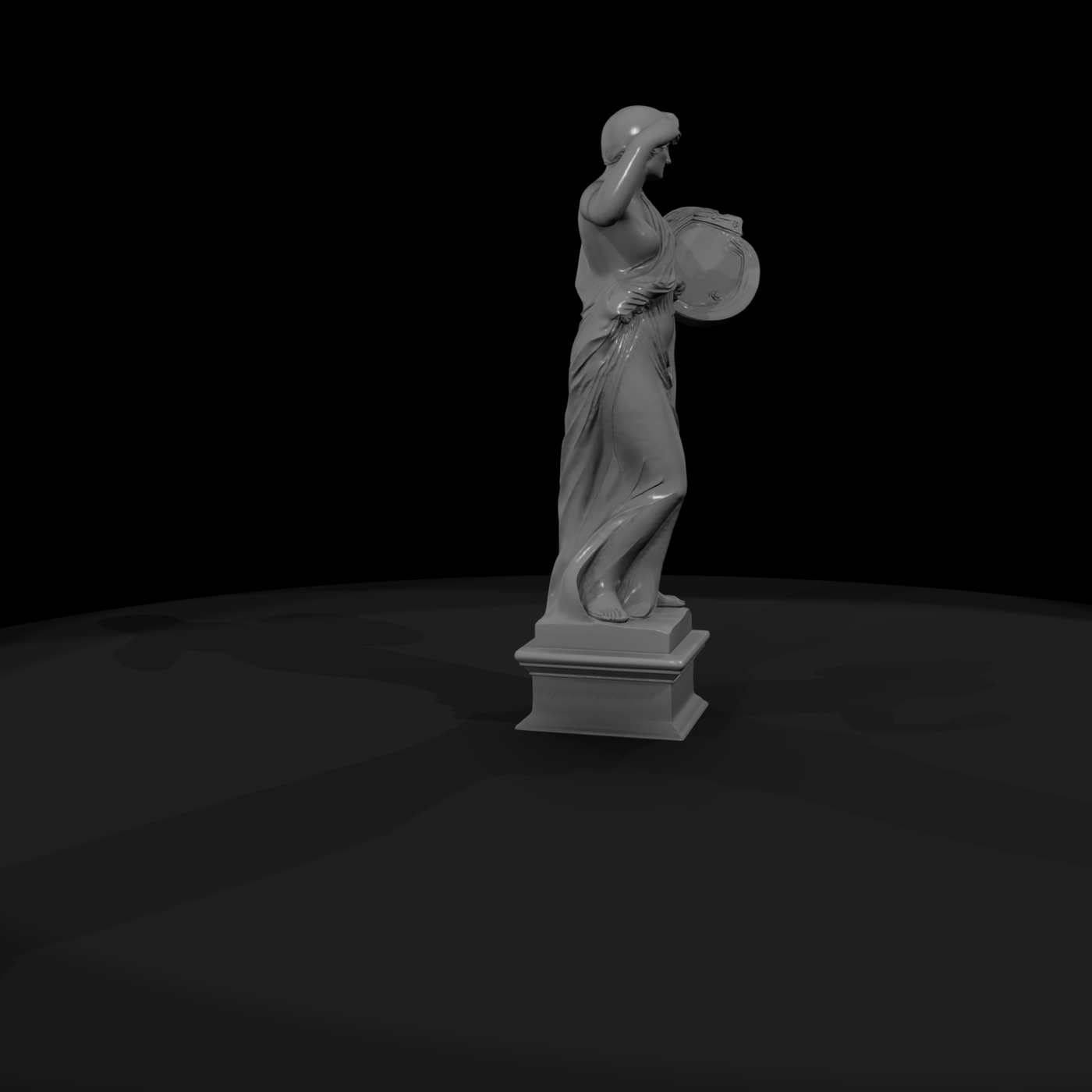 Neoclassical Lyre Muse Statue