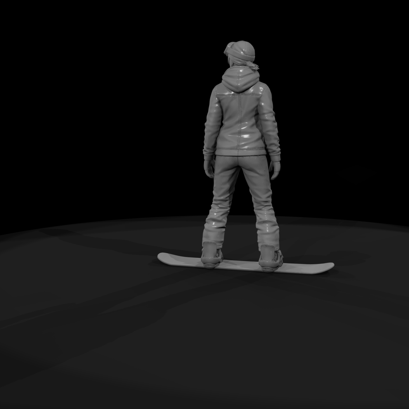 0095 Sports Snowboarder Upright