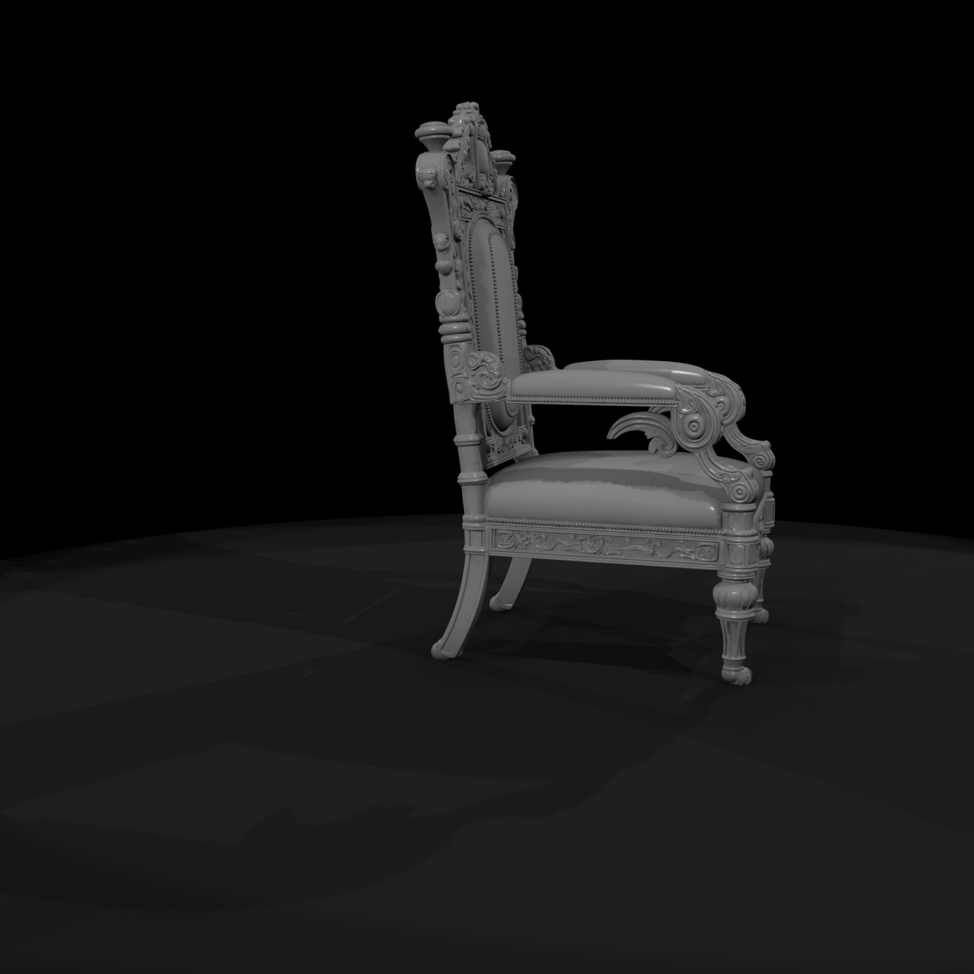 Baroque Ornate Throne Chair — Highback & Railway
