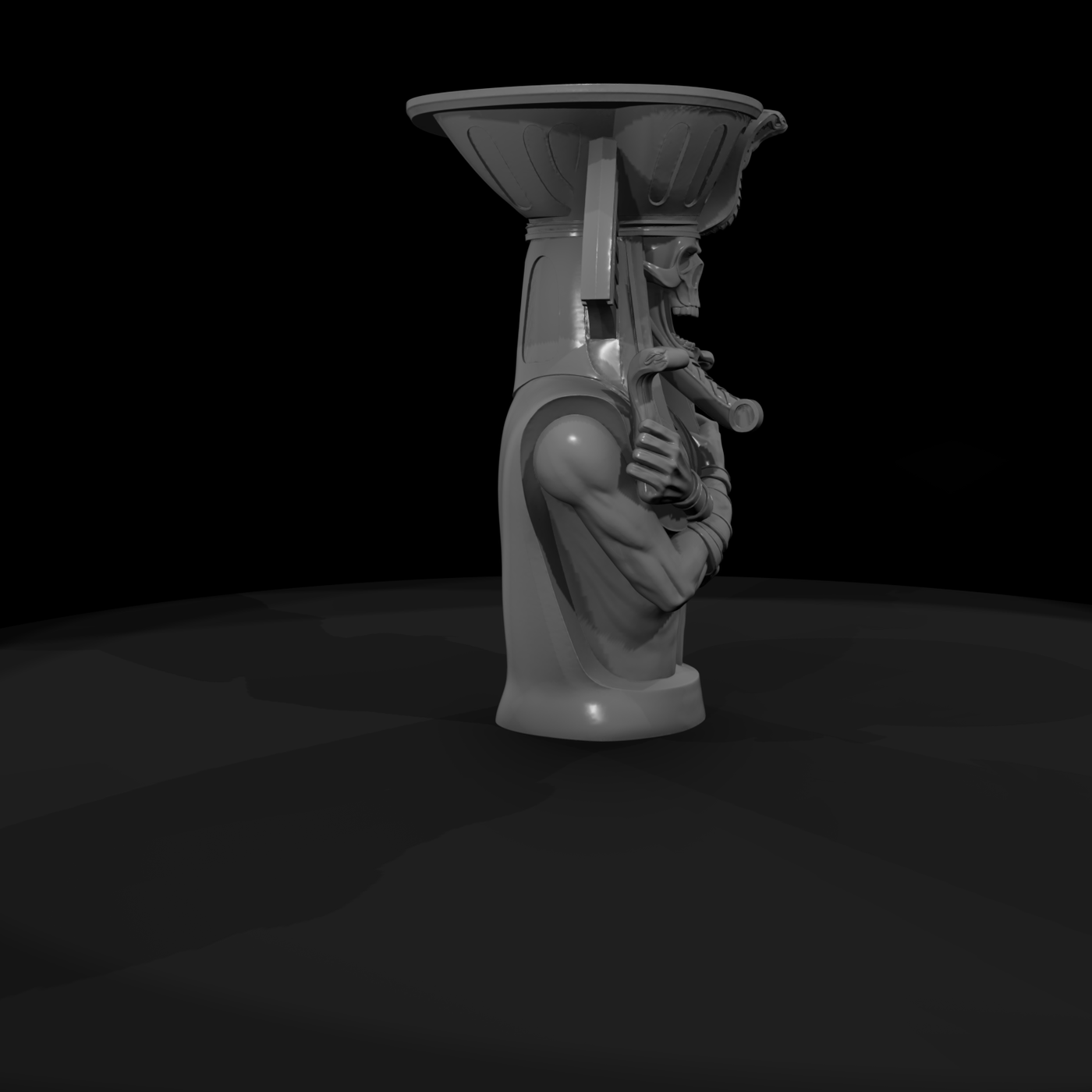 Undead Egyptian Pharaoh Bust Statue