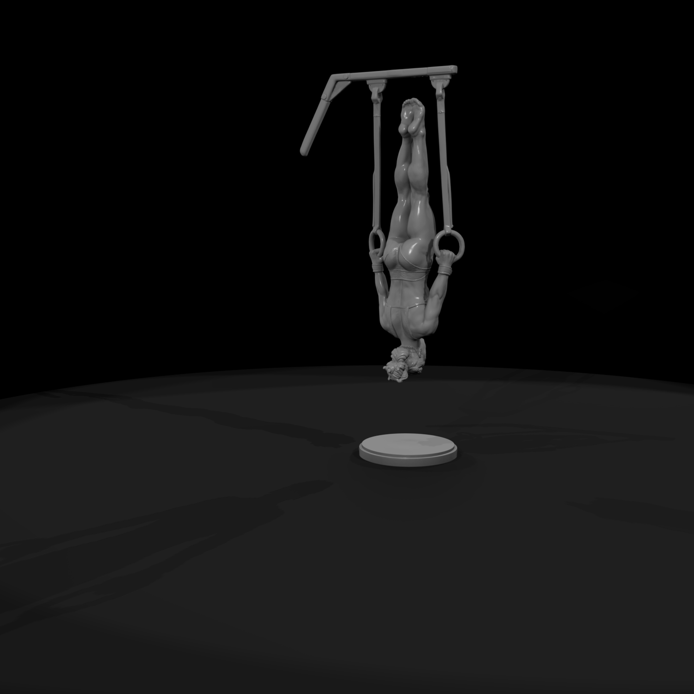 Gymnast Inverted on Still Rings