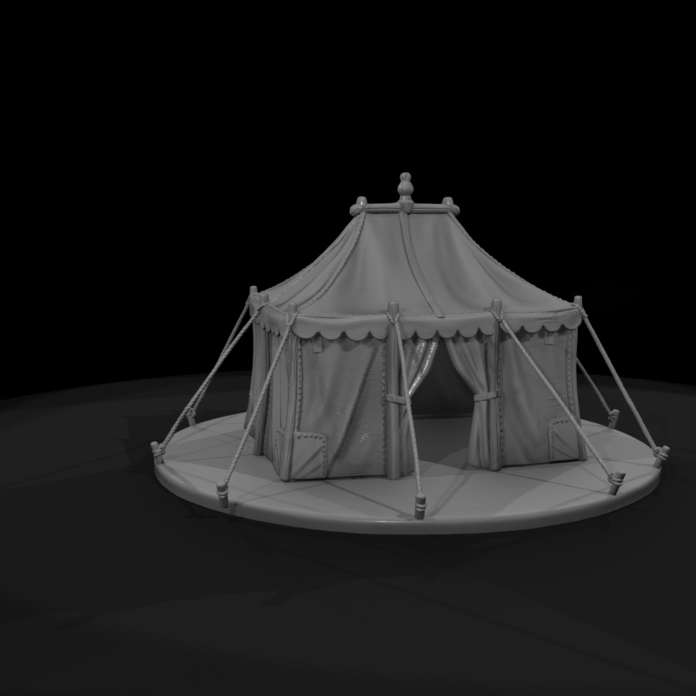 Medieval Blue and Gold Pavilion Tent