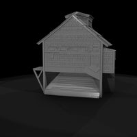 untextured_rustic_farm_barn_3d_model — thumbnail 7