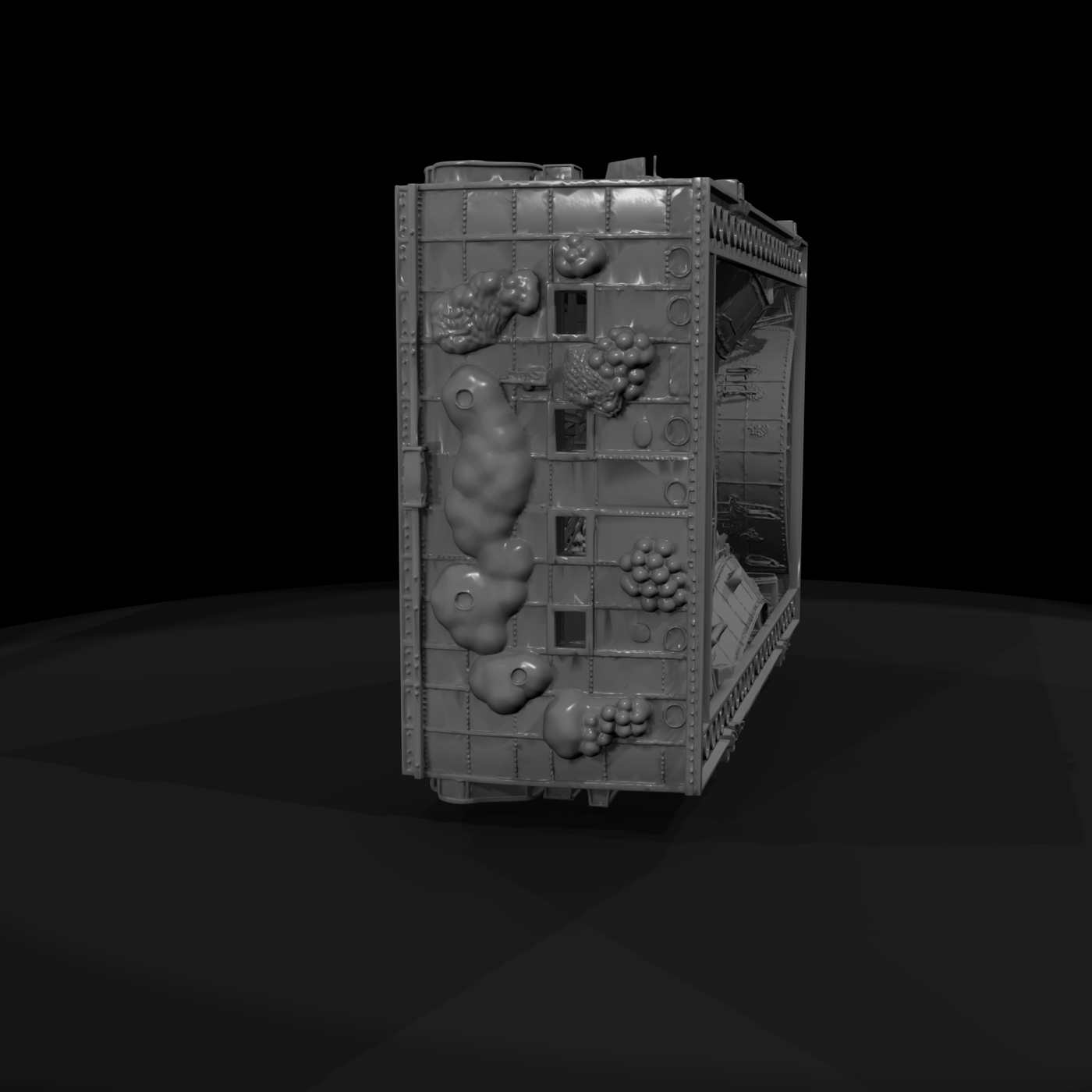 Sunken Shipwreck Vignette — Hard-Surface Wreck