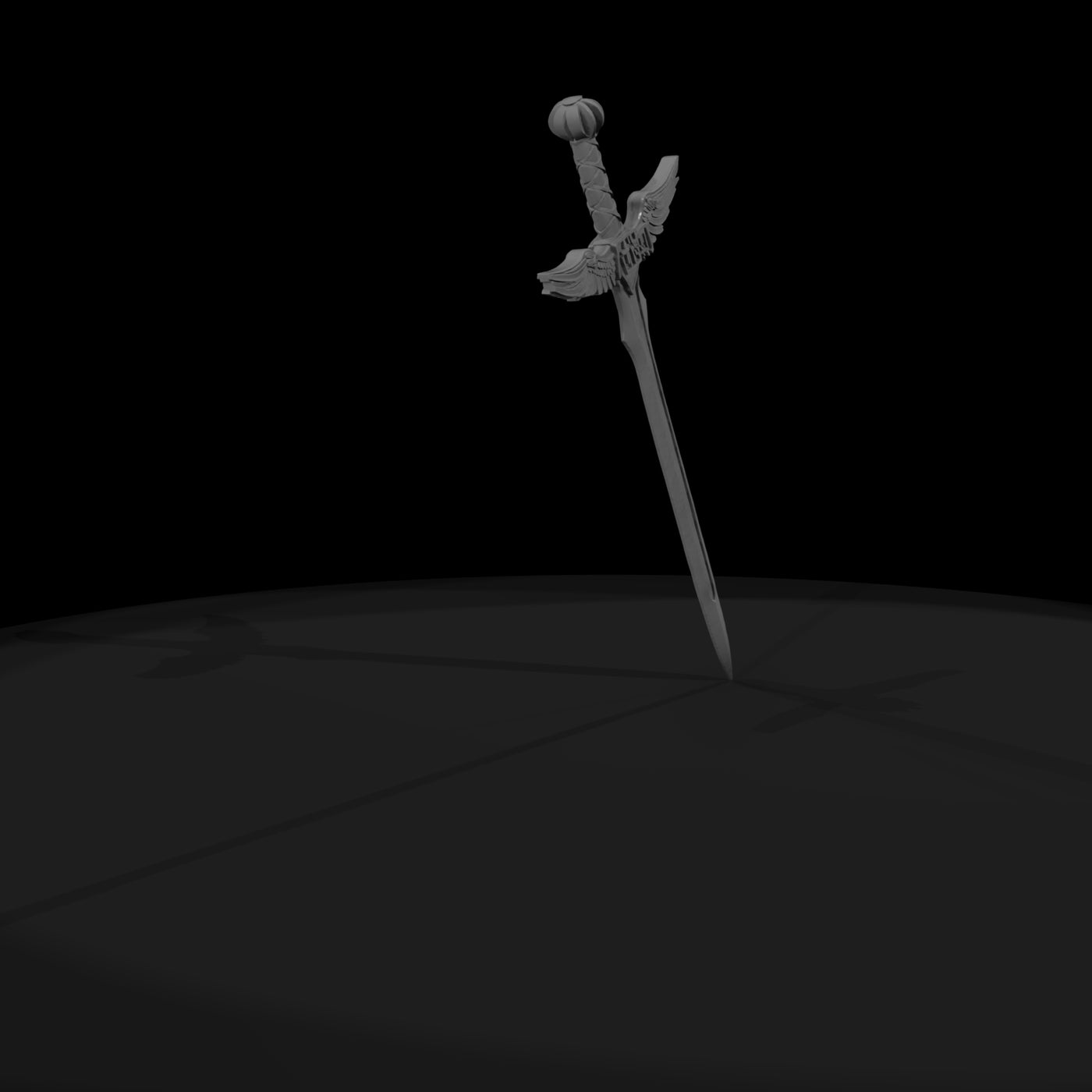 stylized-winged-holy-sword-miniature-prop-409264