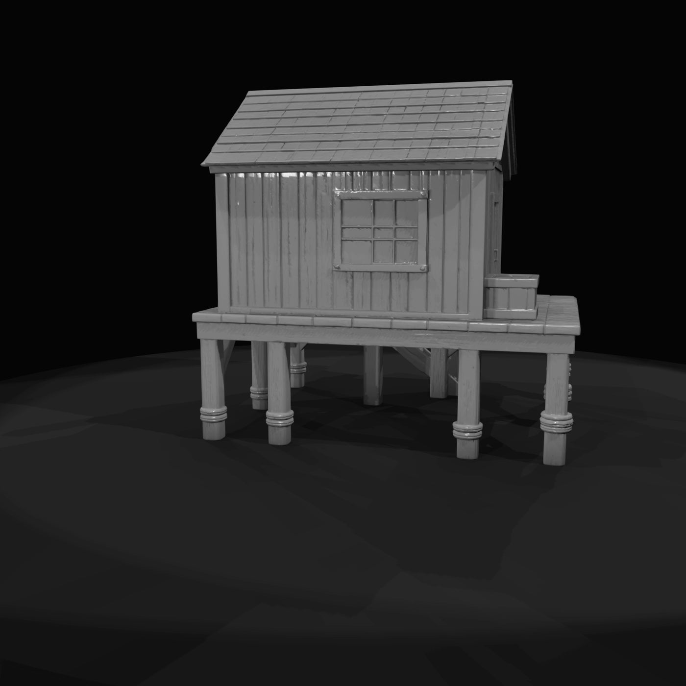 dockside-wooden-pier-shack-model
