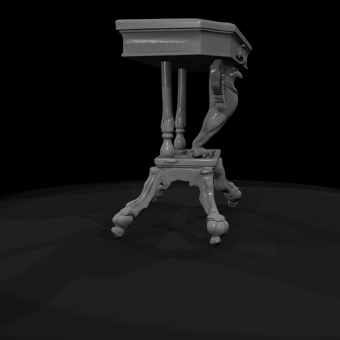 Neoclassical griffin side table