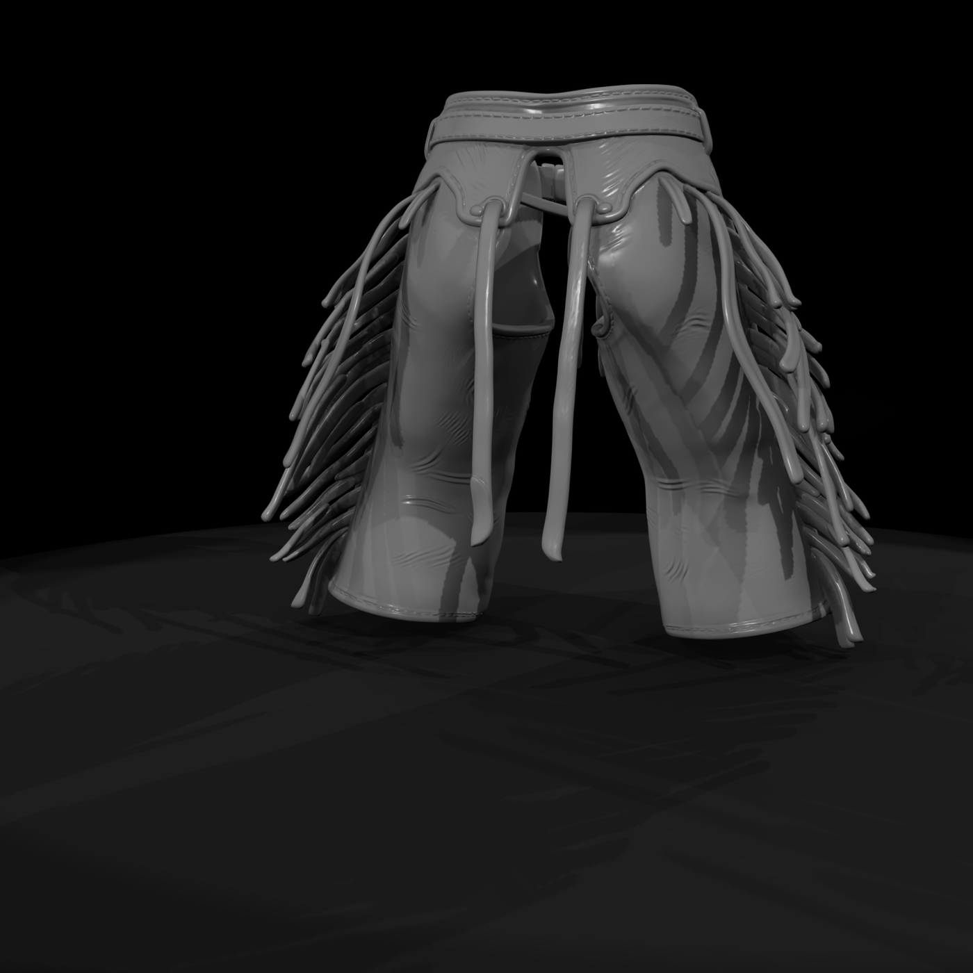 Tooled Leather Cowboy Chaps