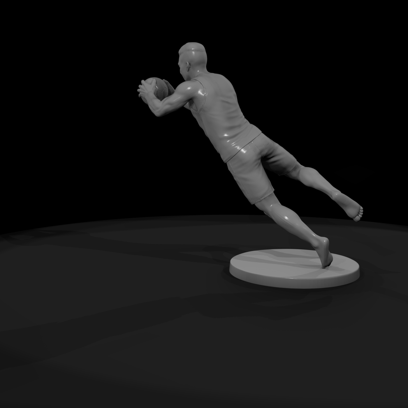 Diving Soccer Goalkeeper