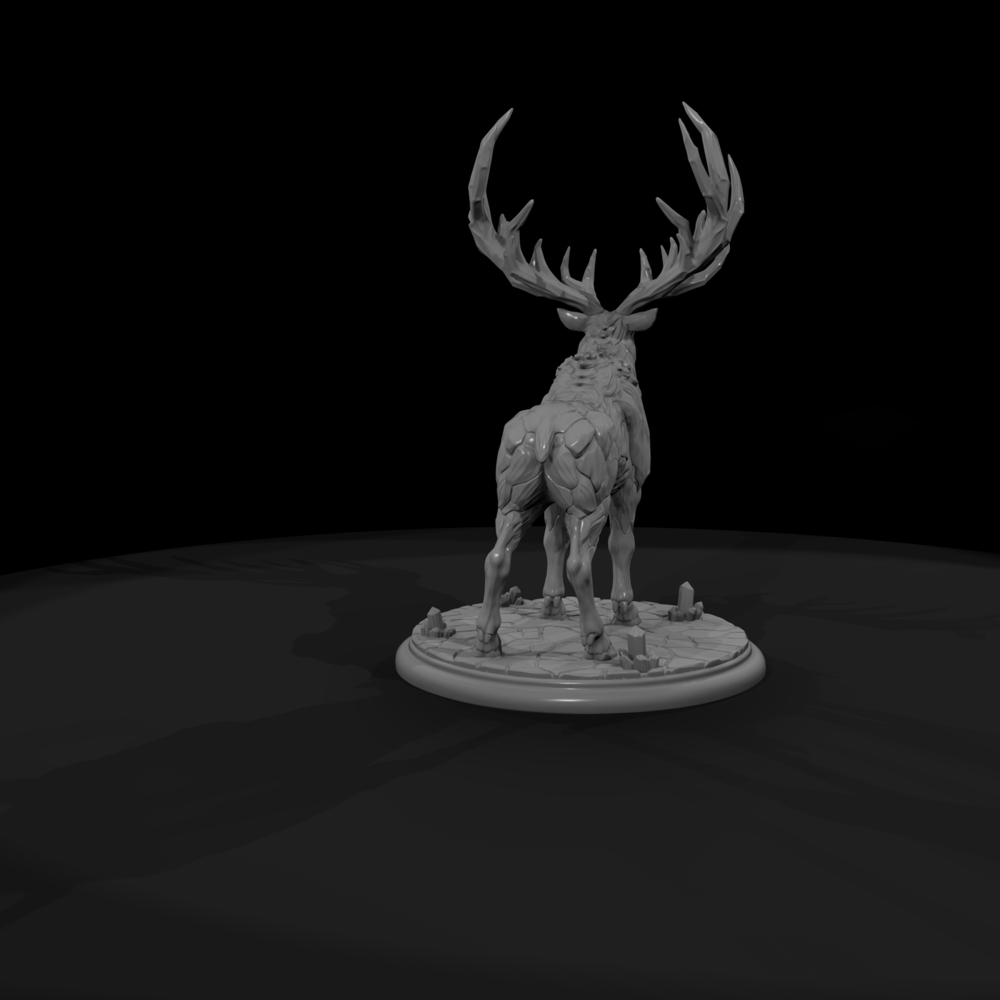 Crystal-Hide Elk Fantasy Beast