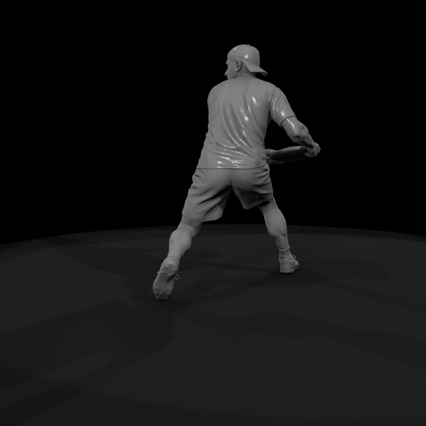 Ultimate Frisbee Player Leaping