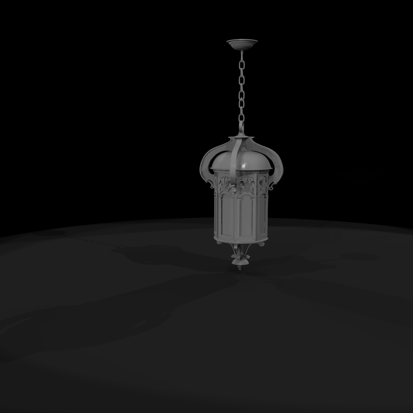 Art Nouveau Hanging Lantern Pendant