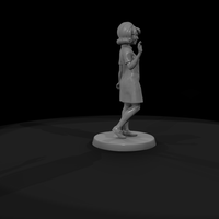 1960s Woman in Teal Mini Dress Waving — thumbnail 8