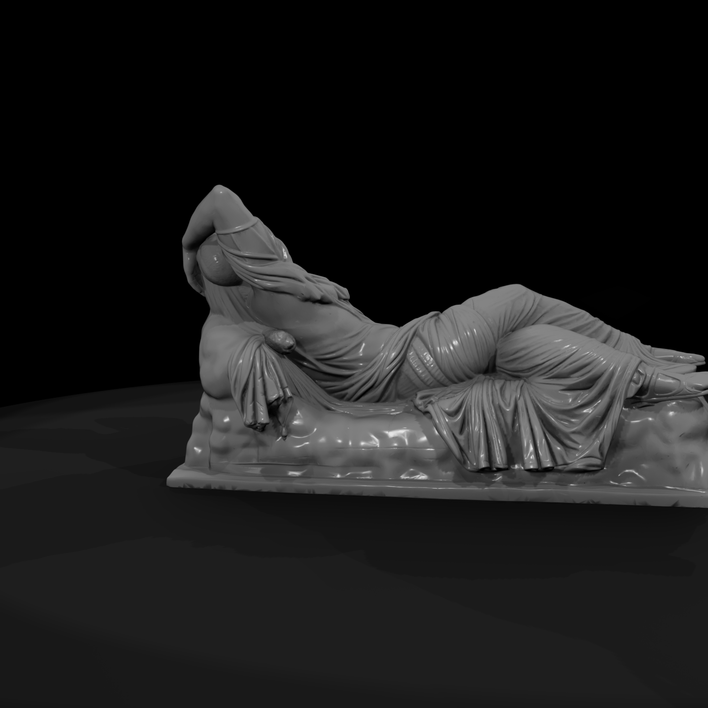 Sleeping Ariadne neoclassical reclining statue