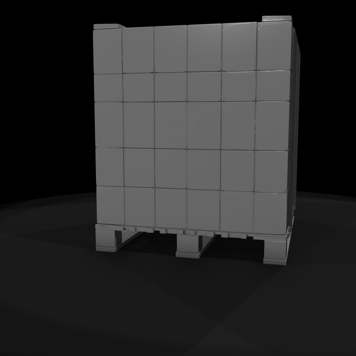 Concrete Block Pallet with Straps