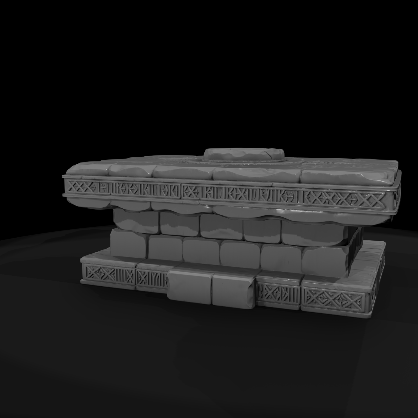 Runic Ritual Stone Altar