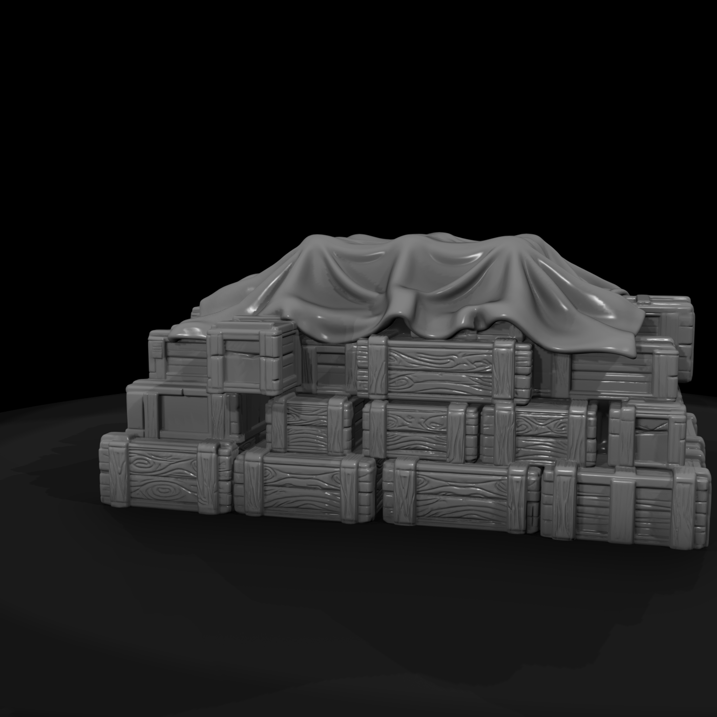 WWII Pacific Ration Crate Pile