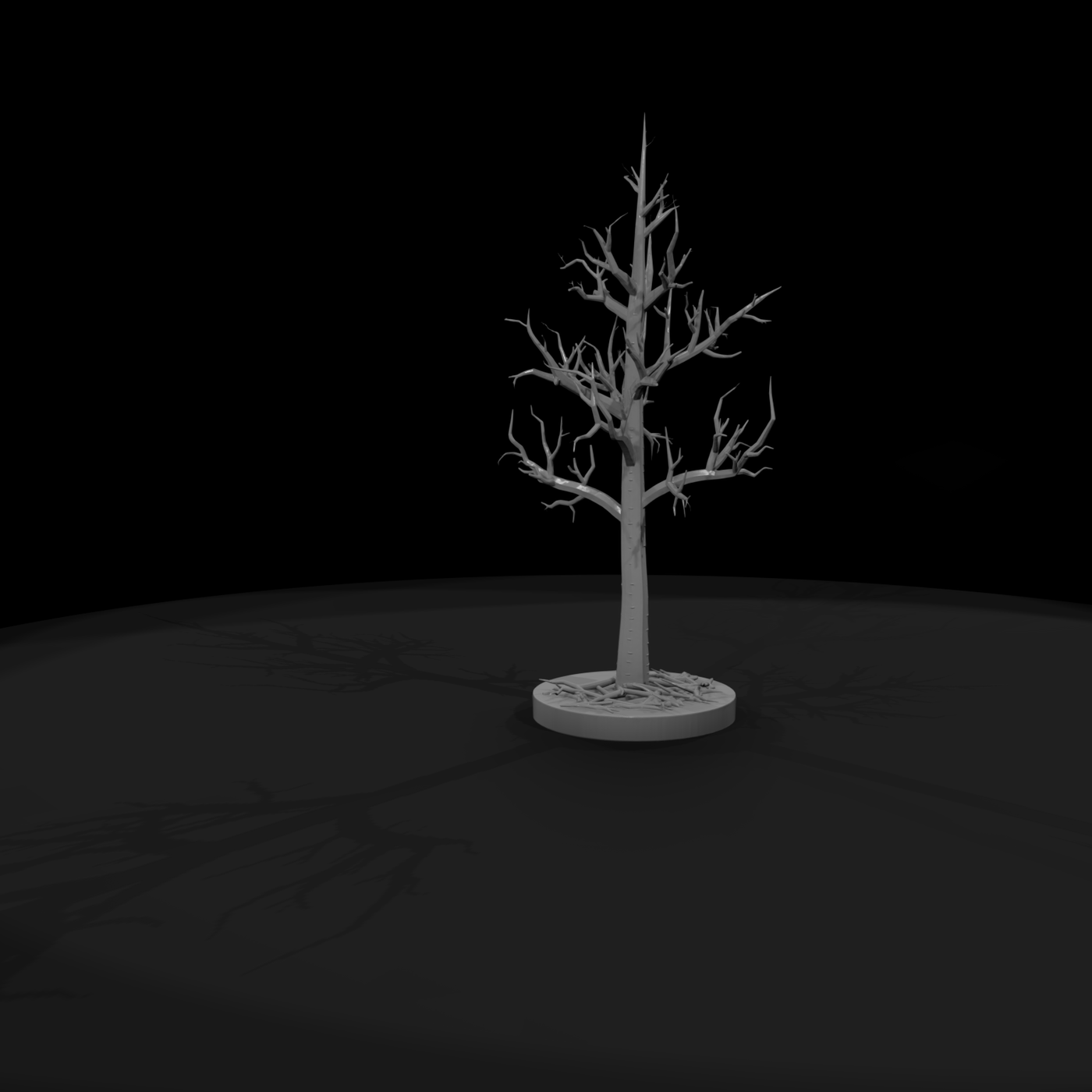 Stylized Bare Birch Tree