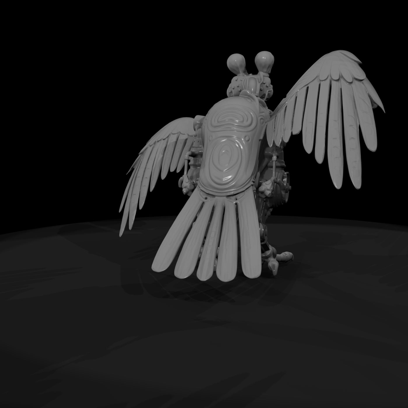nightmare-clockwork-creatures-mechanical-vulture