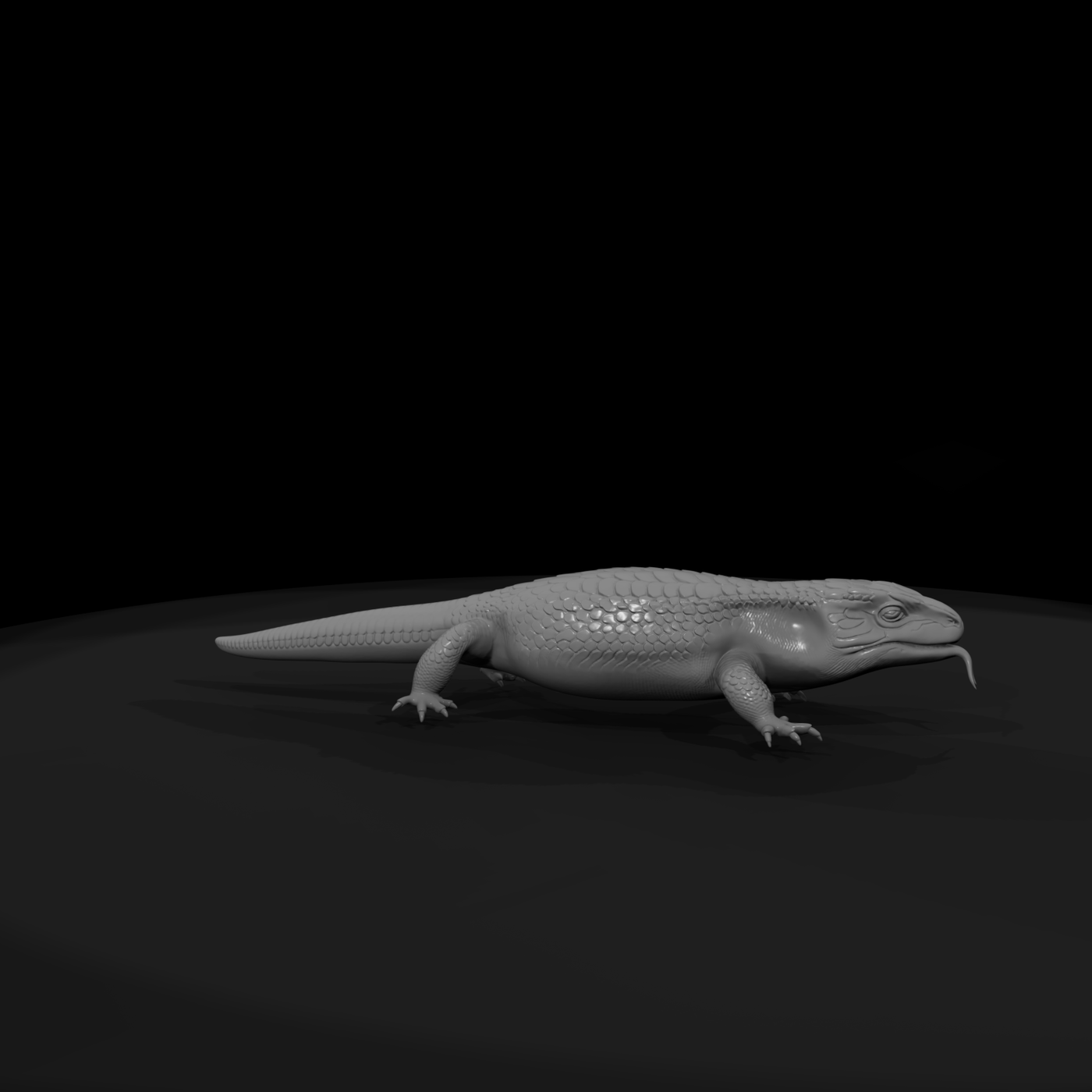 Blue-Tongued Skink — Lizard Figure