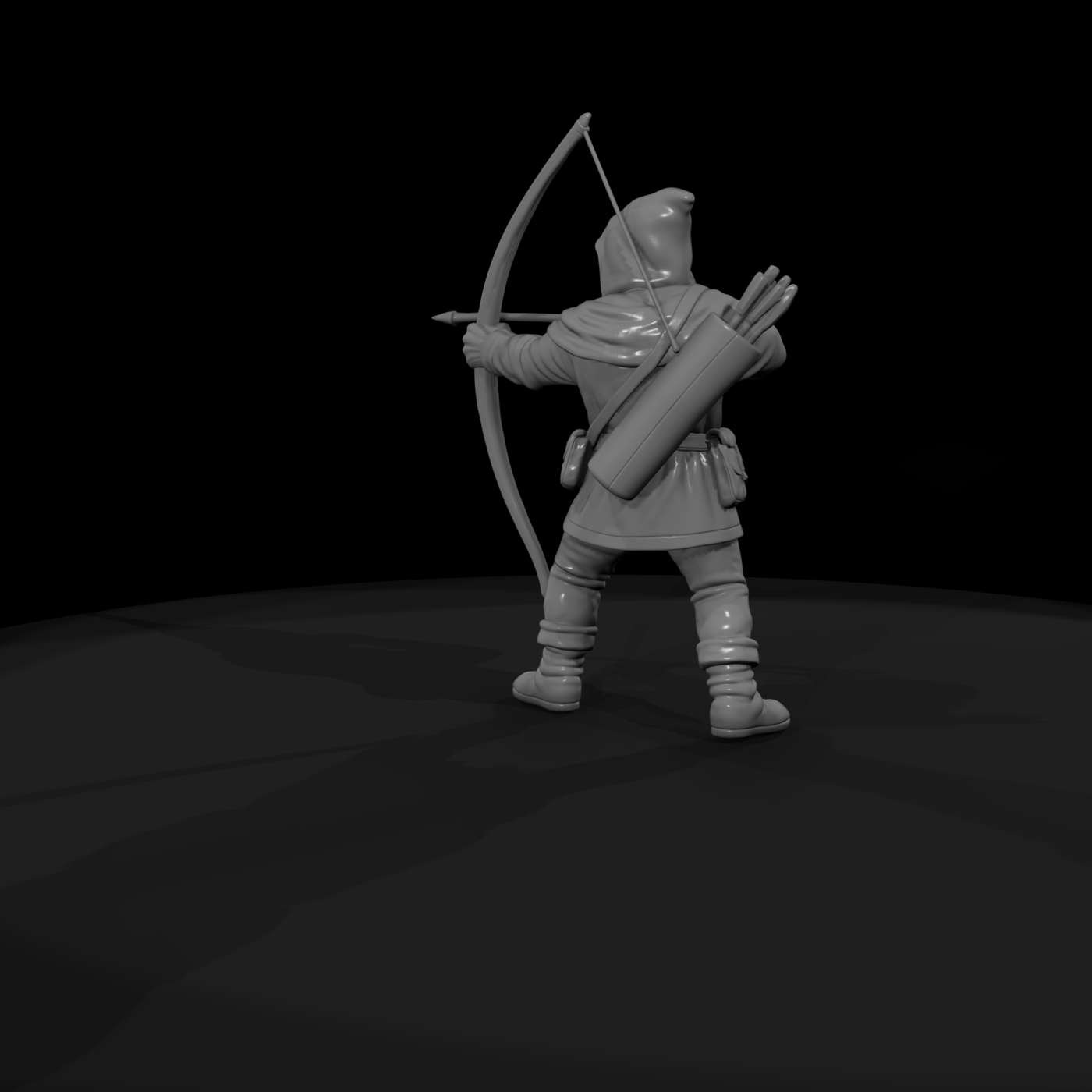 Hist 0216 Medieval Archer Miniature Figure
