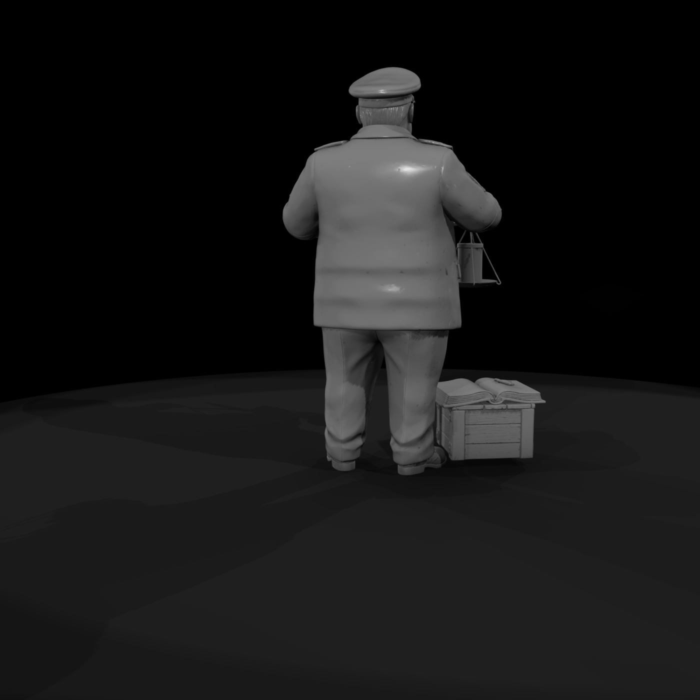 Army Justice Officer with Scales