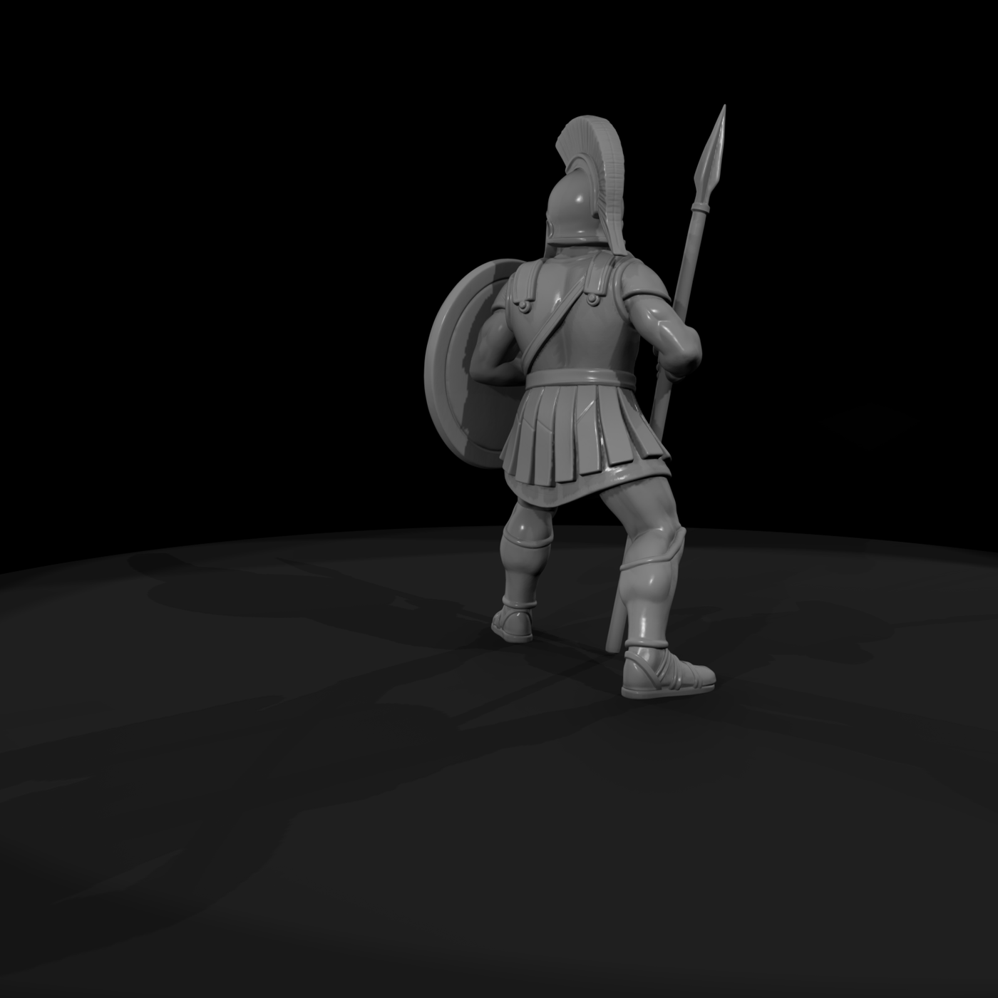 Hist 0203 Spartan Shield Bearer Miniature Figure