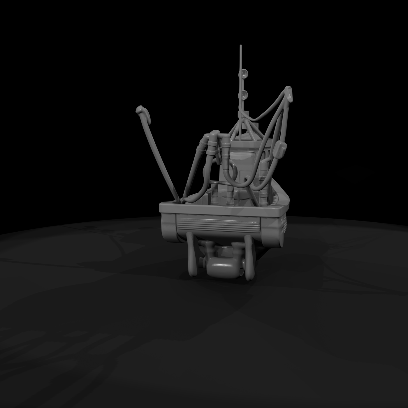 Stylized Fishing Trawler Boat