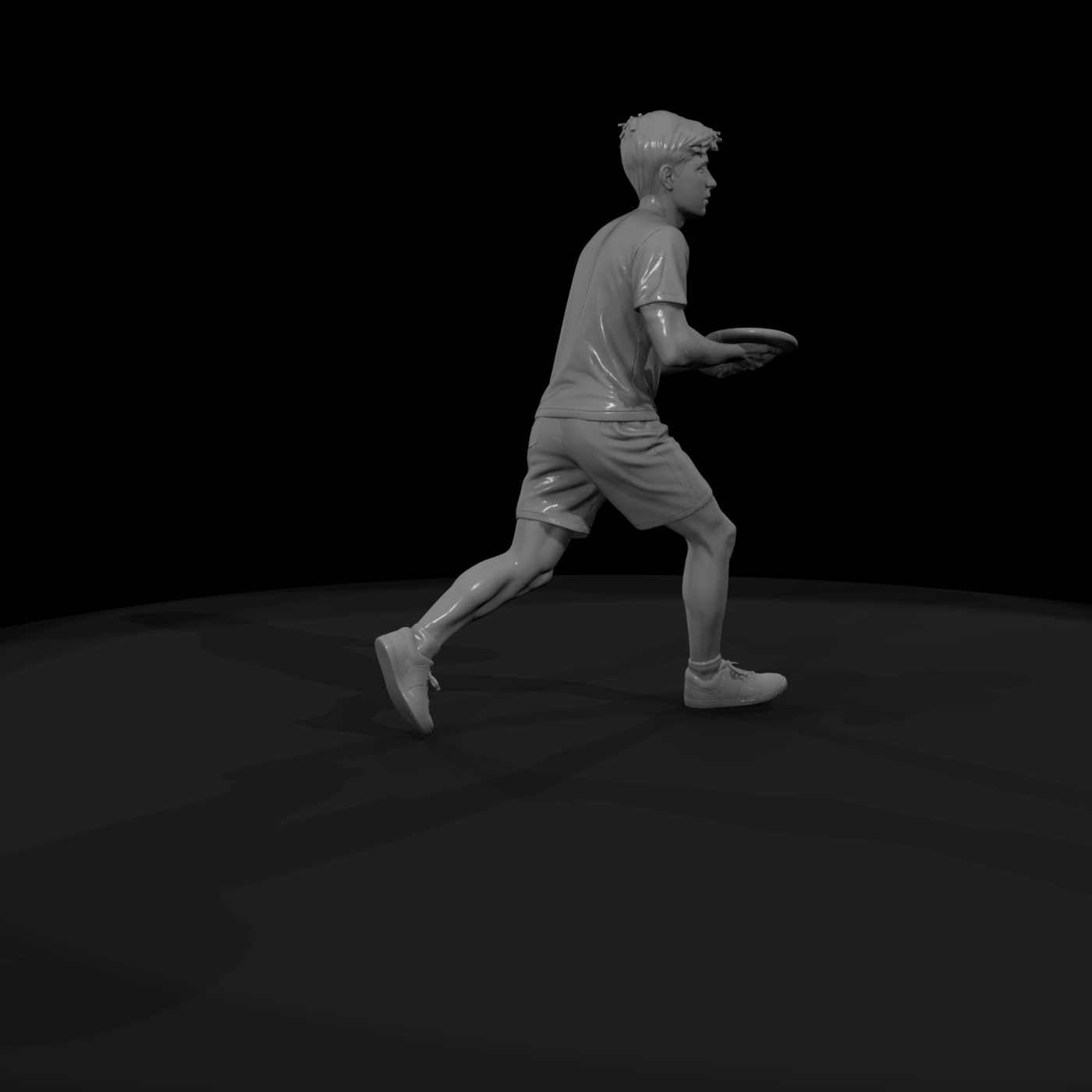 Ultimate Frisbee Player Mid-Throw